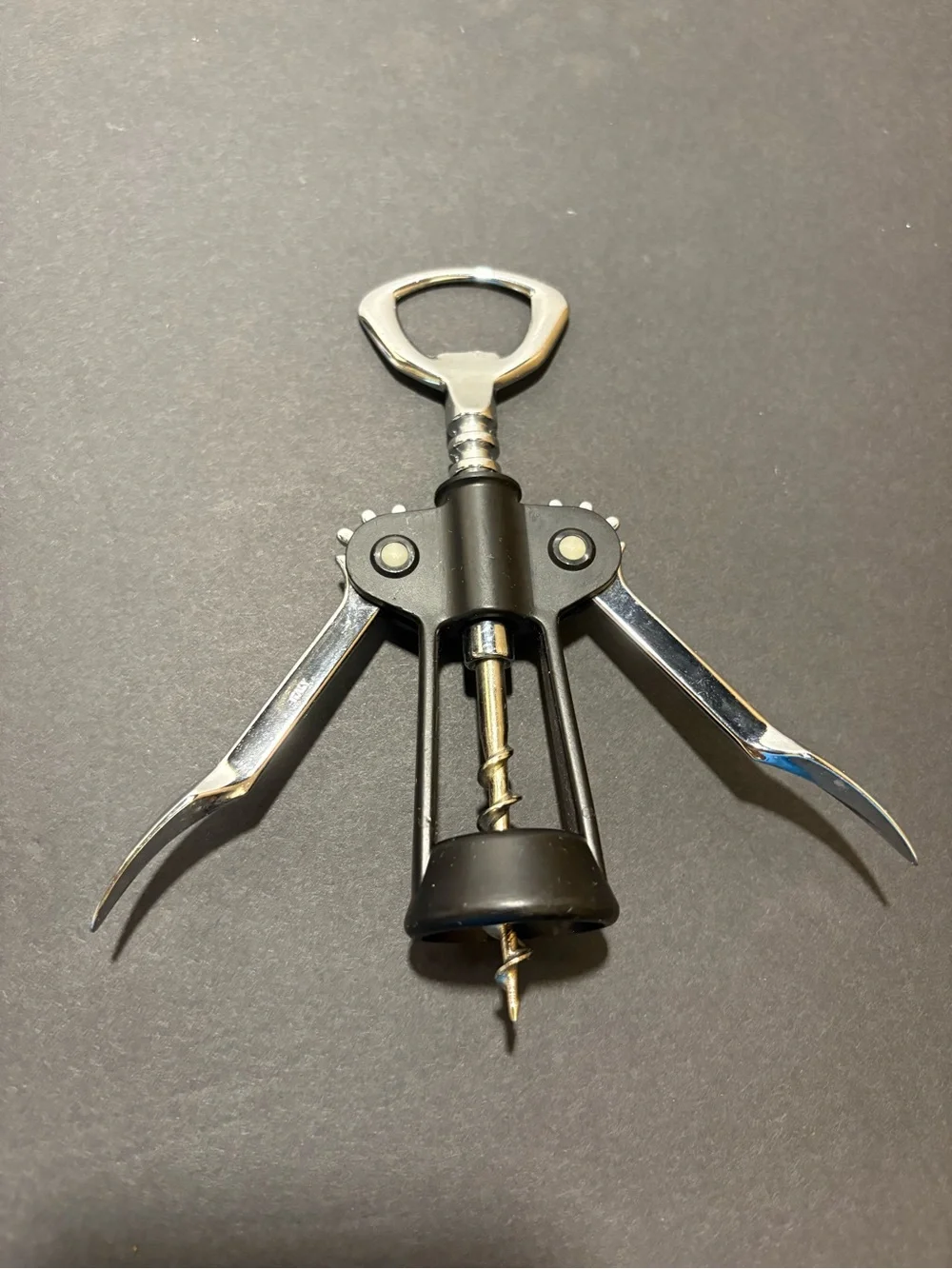 Vintage Italian Style Lot of 2 Metal Winged Corkscrews Wine Bottle Openers